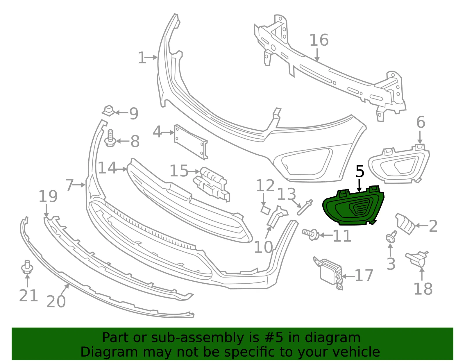 Side Trim - Driver's Side (LH) - Kia (86525-C6000) - view 2