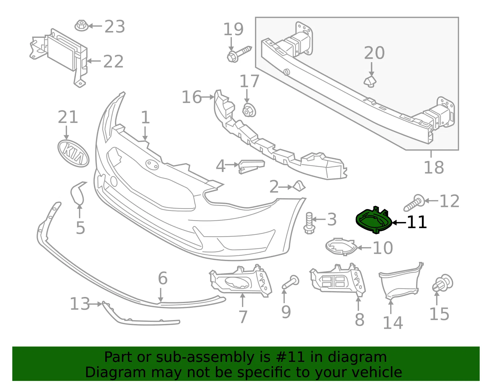 Trim Ring - Kia (86528-F6000) - view 2