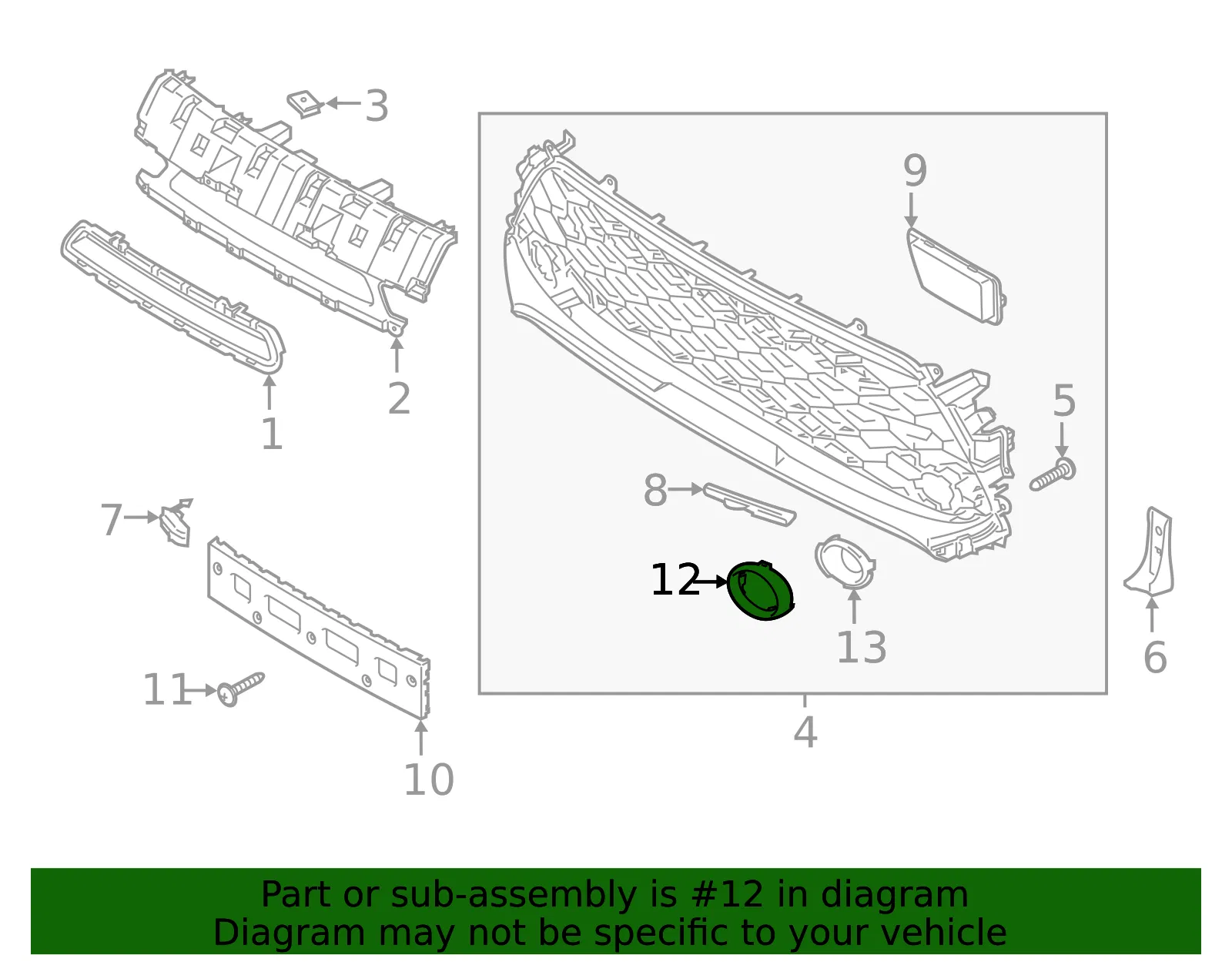 Trim Ring - Kia (86564-K0500) - view 2