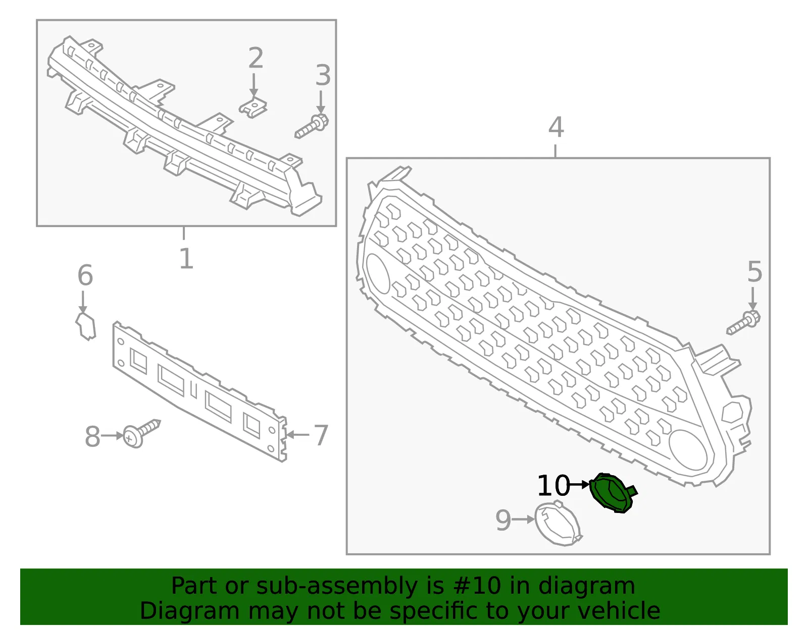 Trim Ring Mount Bracket - Kia (86566-K0000) - view 2