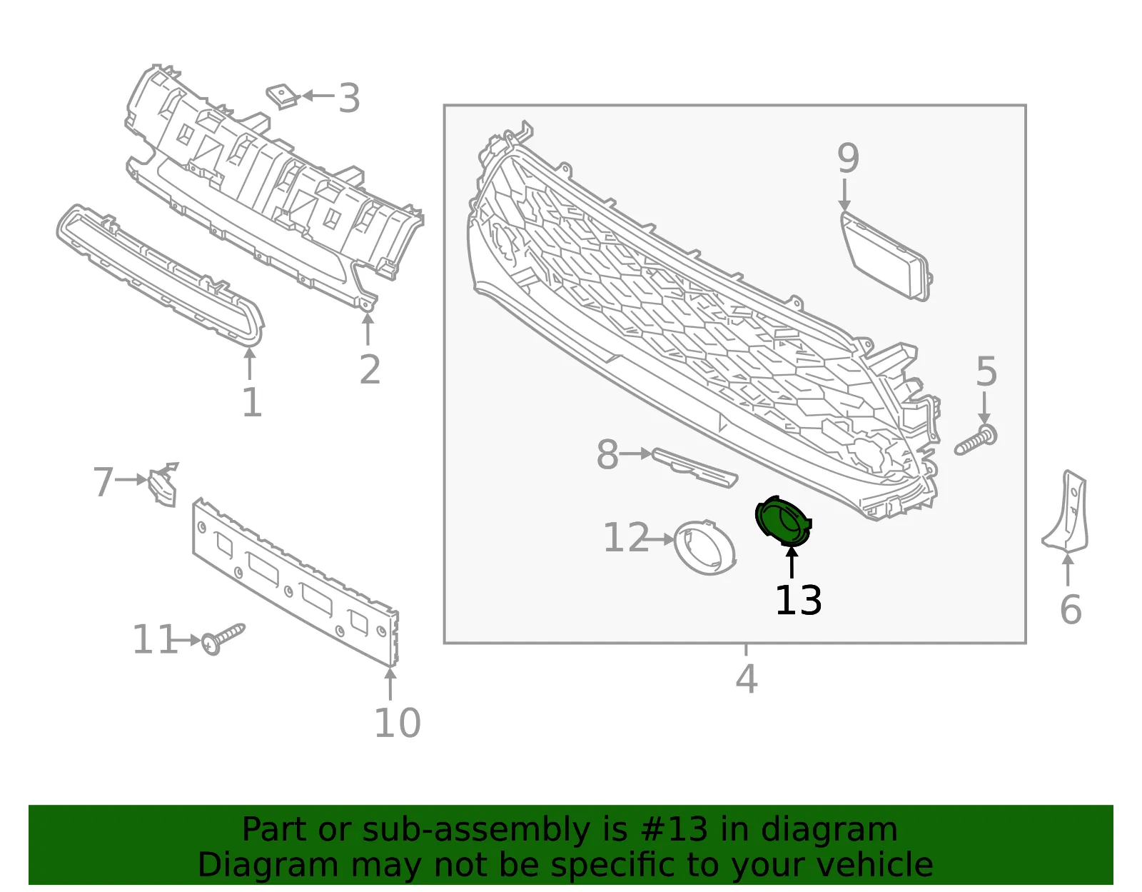 Trim Ring Mount Bracket - Kia (86566-K0500) - view 2