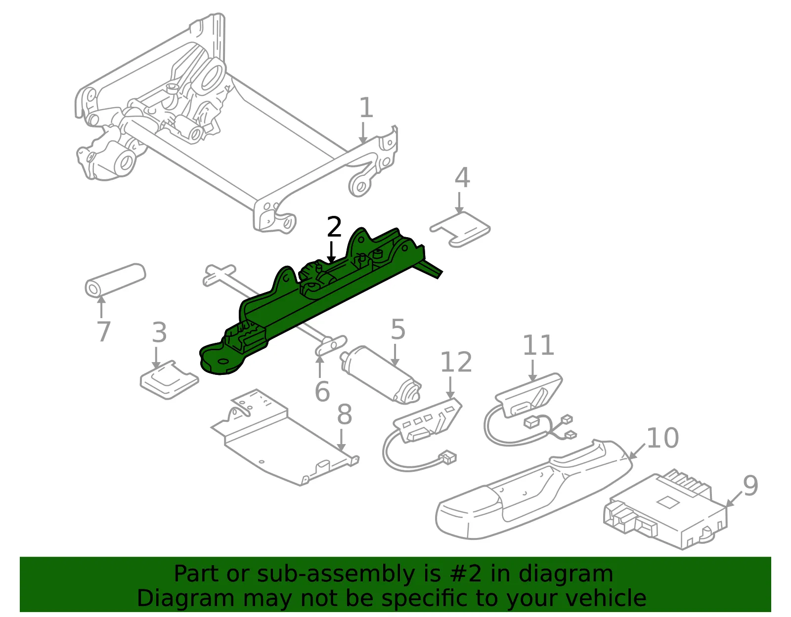 Seat Track - Volvo (8664224) - view 2