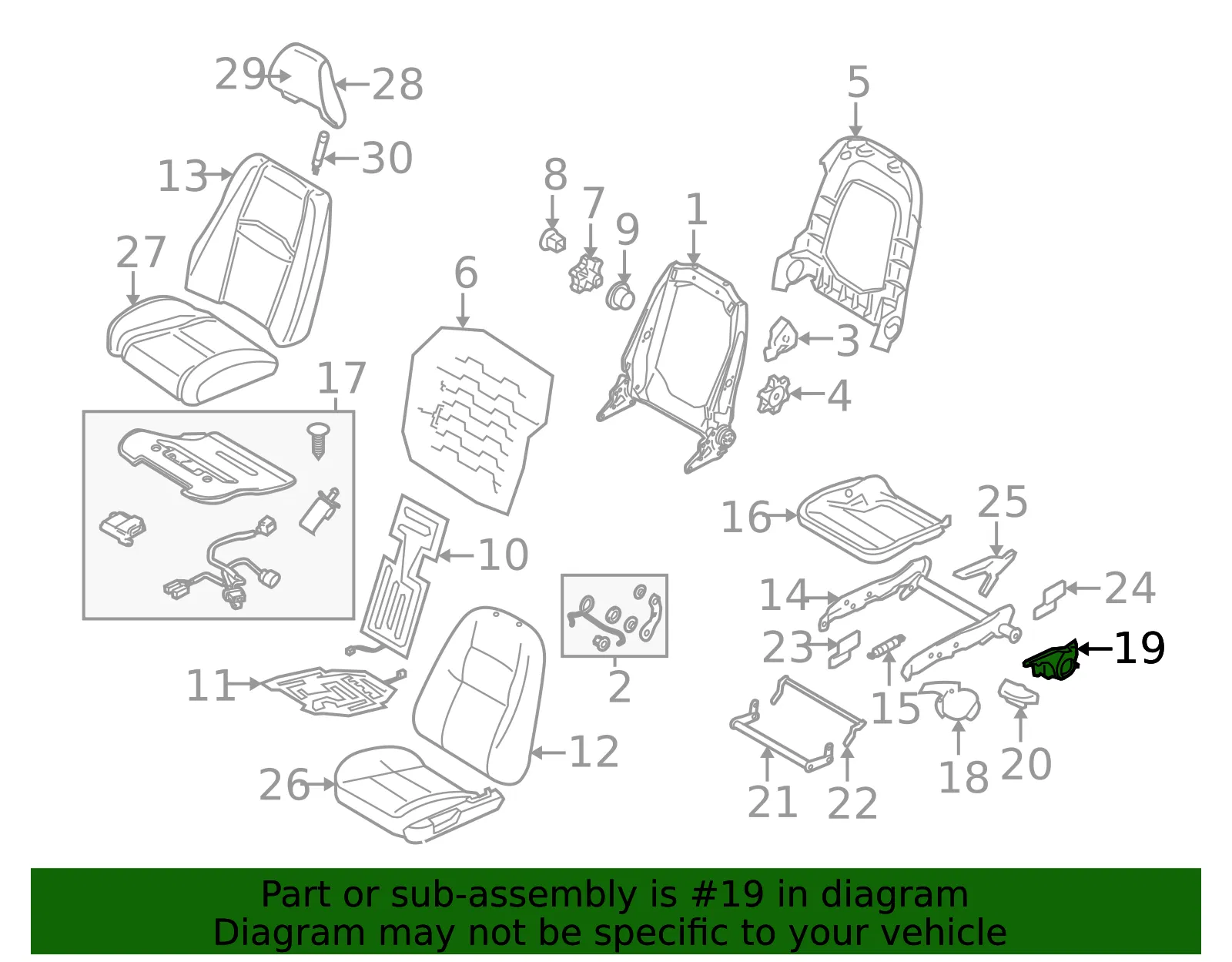 Seat Lumbar Motor - Volvo (8667207) - view 2