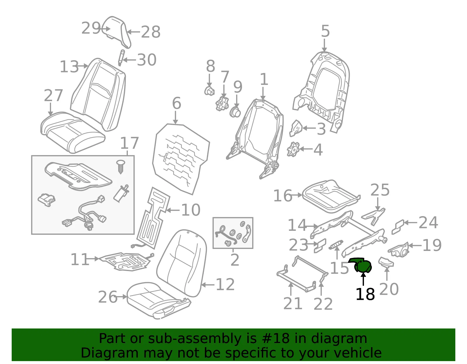 Seat Lumbar Motor - Volvo (8667215) - view 2
