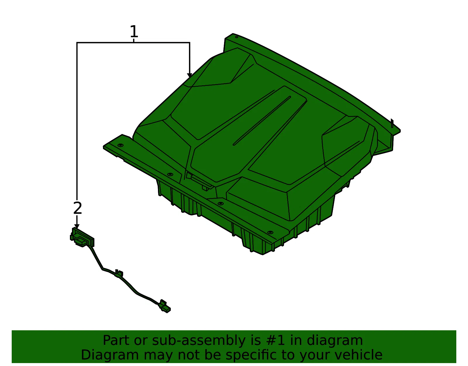 Compartment Box - Kia (86710-CV100) - view 2