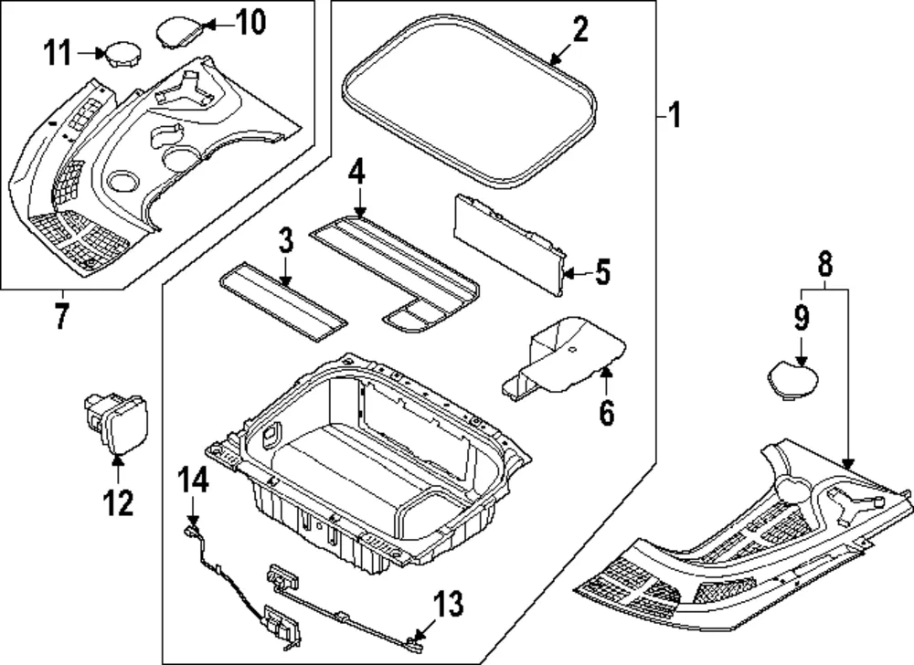 Compartment - Kia (86710-DO300)