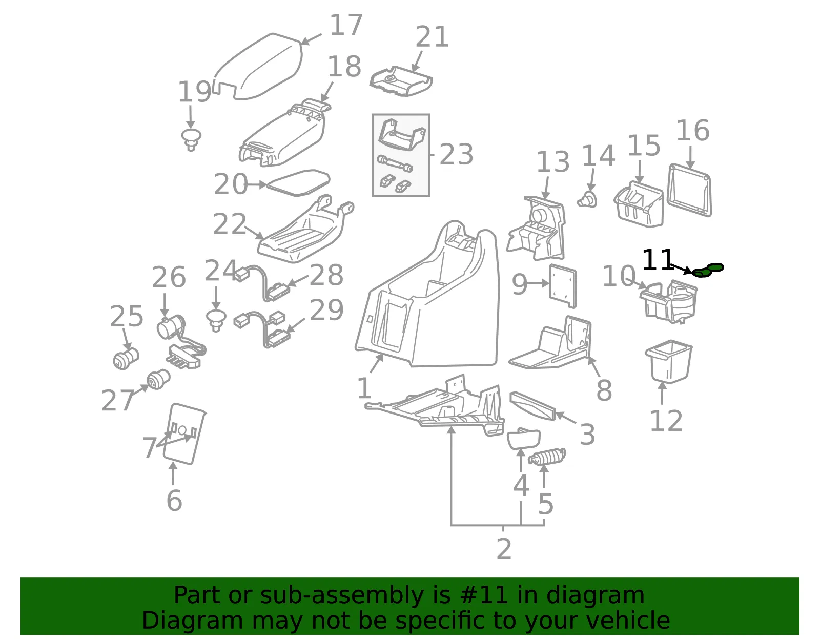 Cup Holder Insert - Volvo (8674943) - view 2