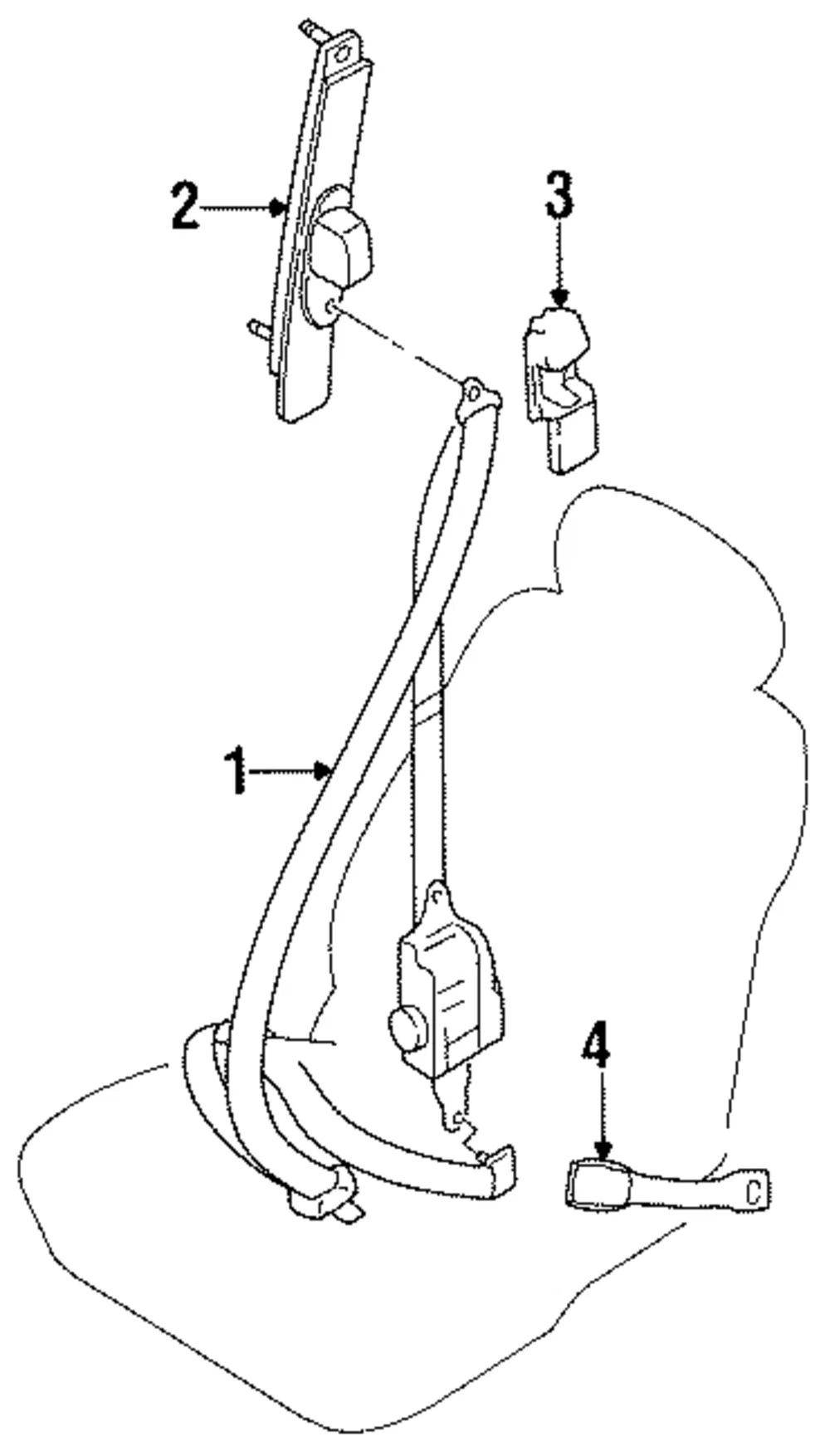 Buckle - Passenger Side (RH) - Nissan (86842-40U00)