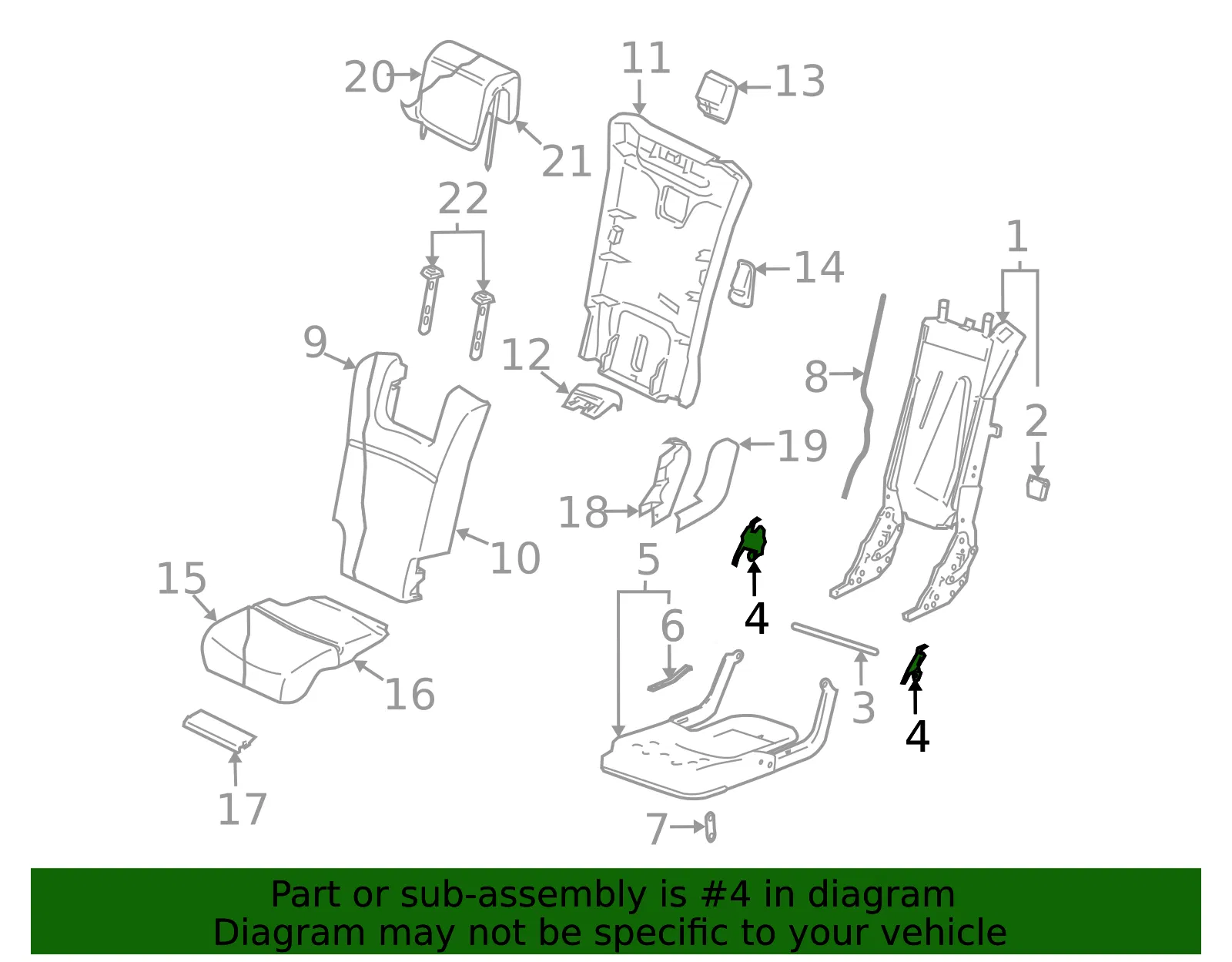 Seat Frame Trim Panel - Volvo (8686444) - view 2