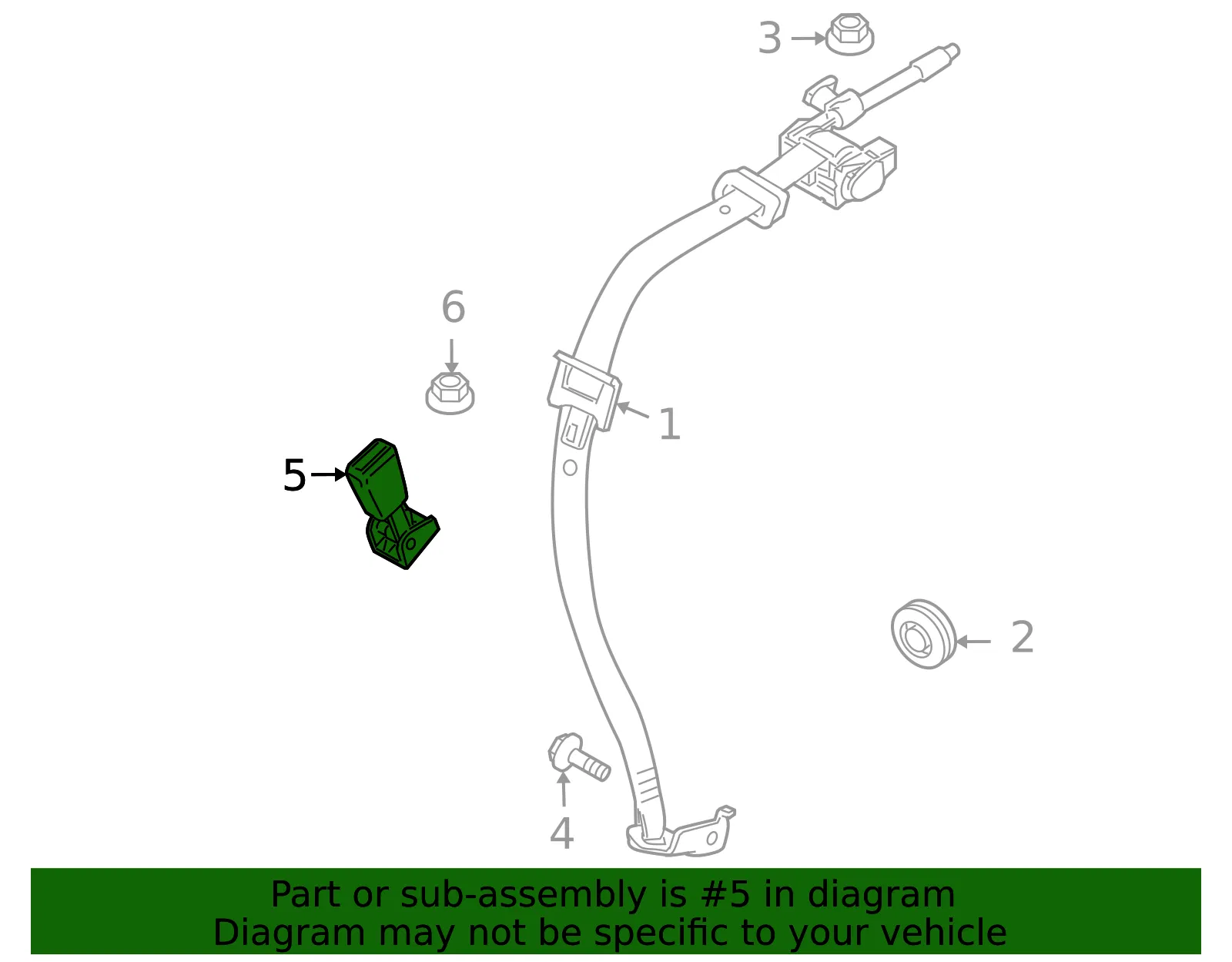 Buckle End - Passenger Side (RH) - Volvo (8686939) - view 2