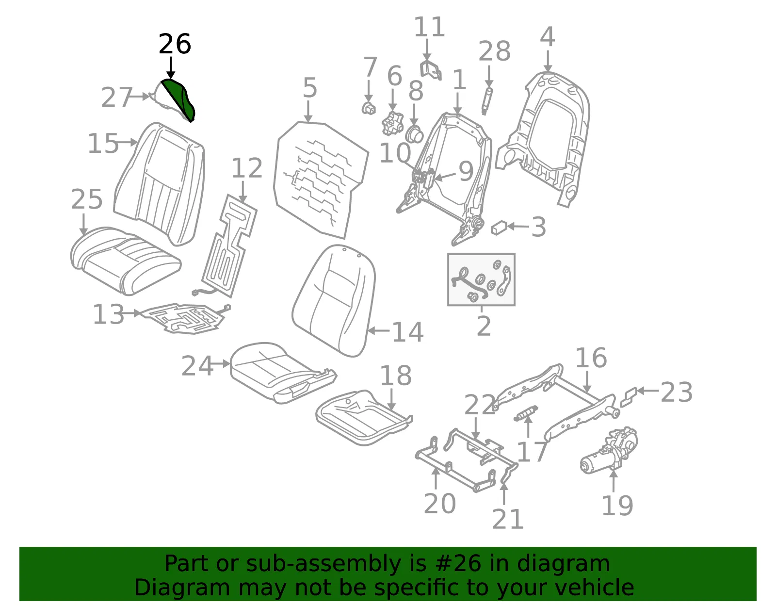 Headrest Pad - Volvo (8686969) - view 2