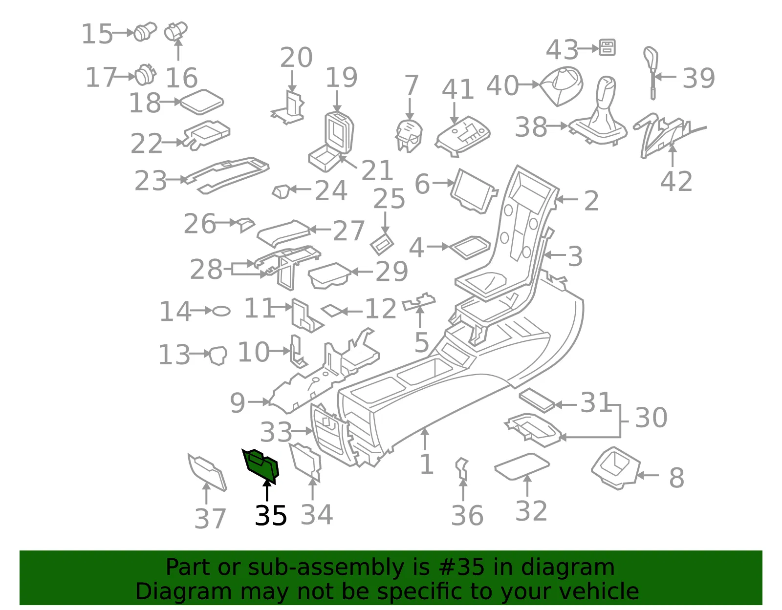 Console Compartment Bracket - Volvo (8687476) - view 2
