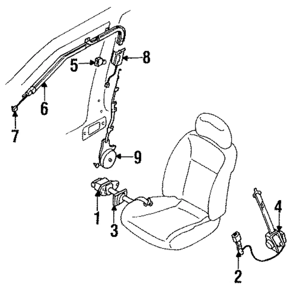 Buckle - Driver's Side (LH) - Nissan (86951-62J00)