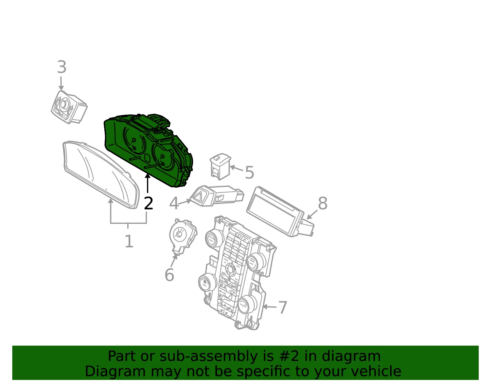 Instrument Panel Lens - Volvo (8697034) - view 2
