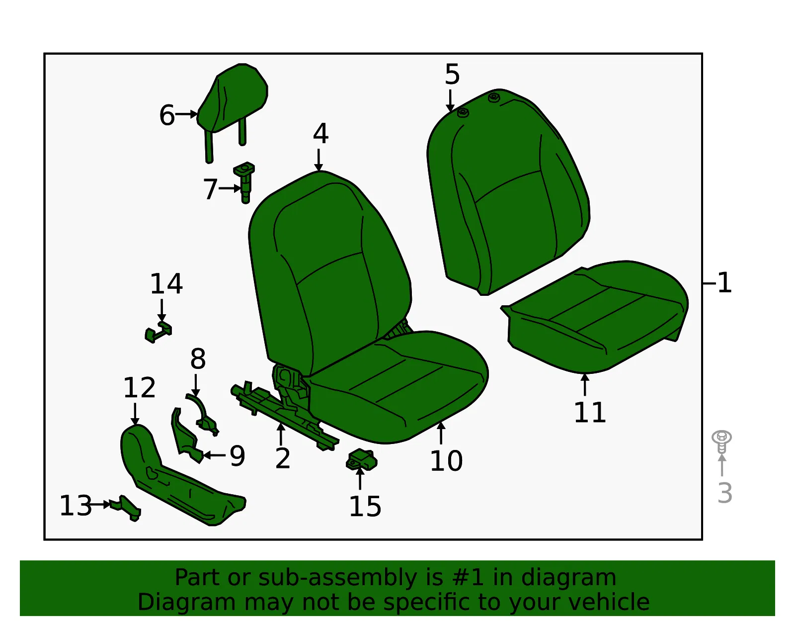 Seat Assembly - Nissan (87000-5RL2B) - view 2