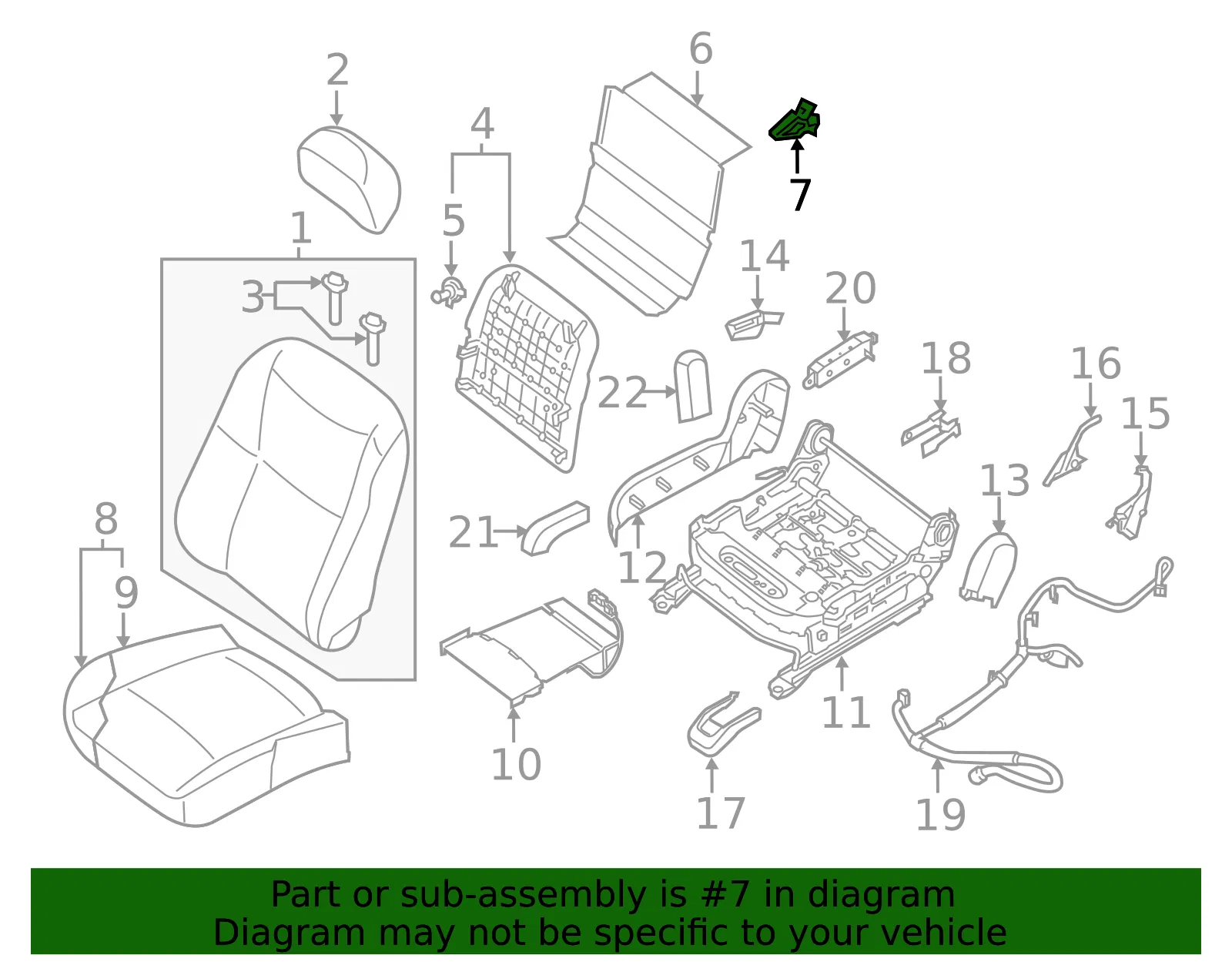 Back Panel Trim Clip - Nissan (87183-3TA0A) - view 2
