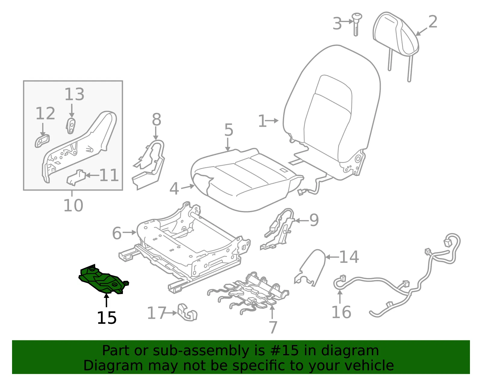 Tray - Nissan (87309-6CA0A) - view 2
