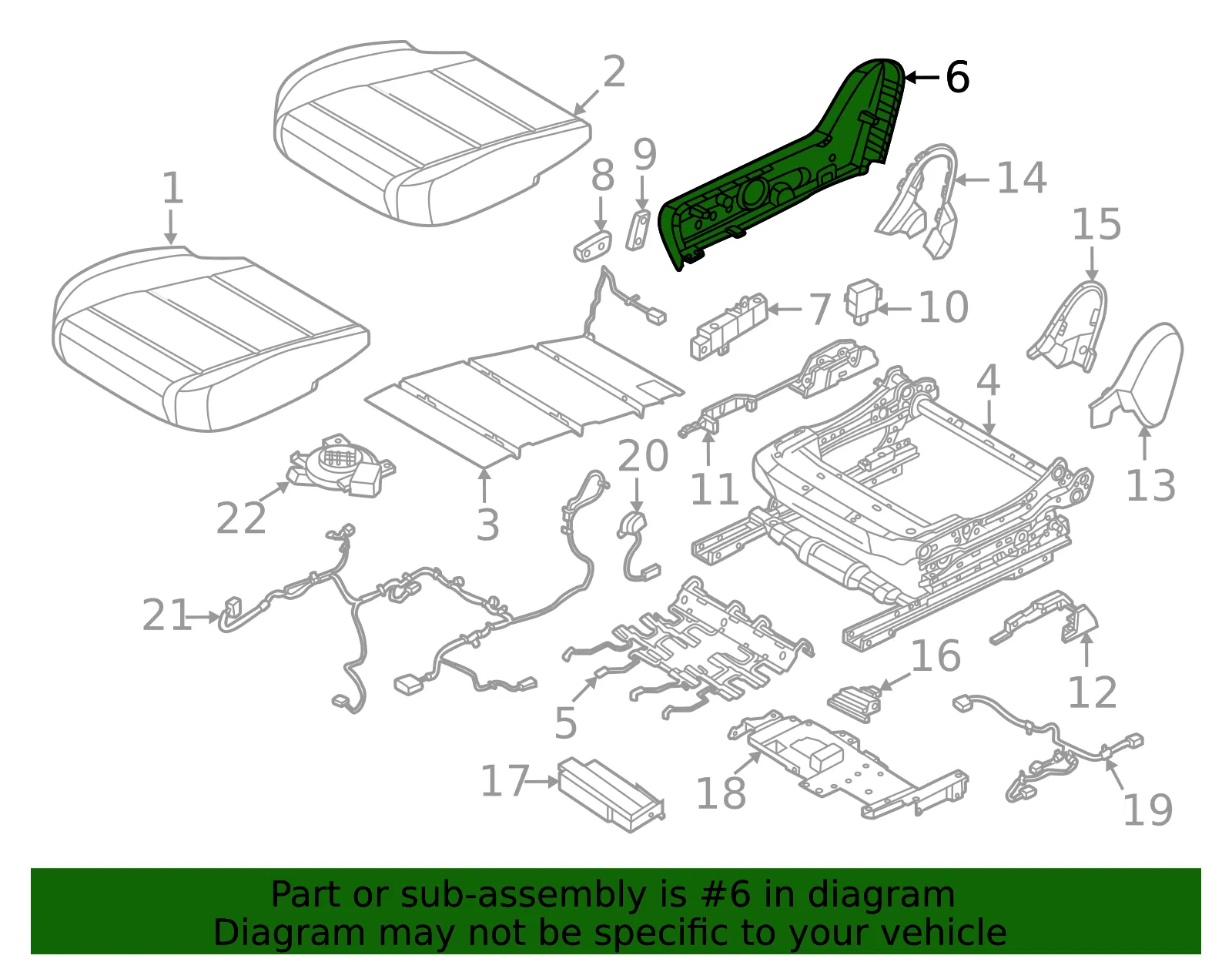 Seat Trim Panel - Nissan (87330-7BF0A) - view 2