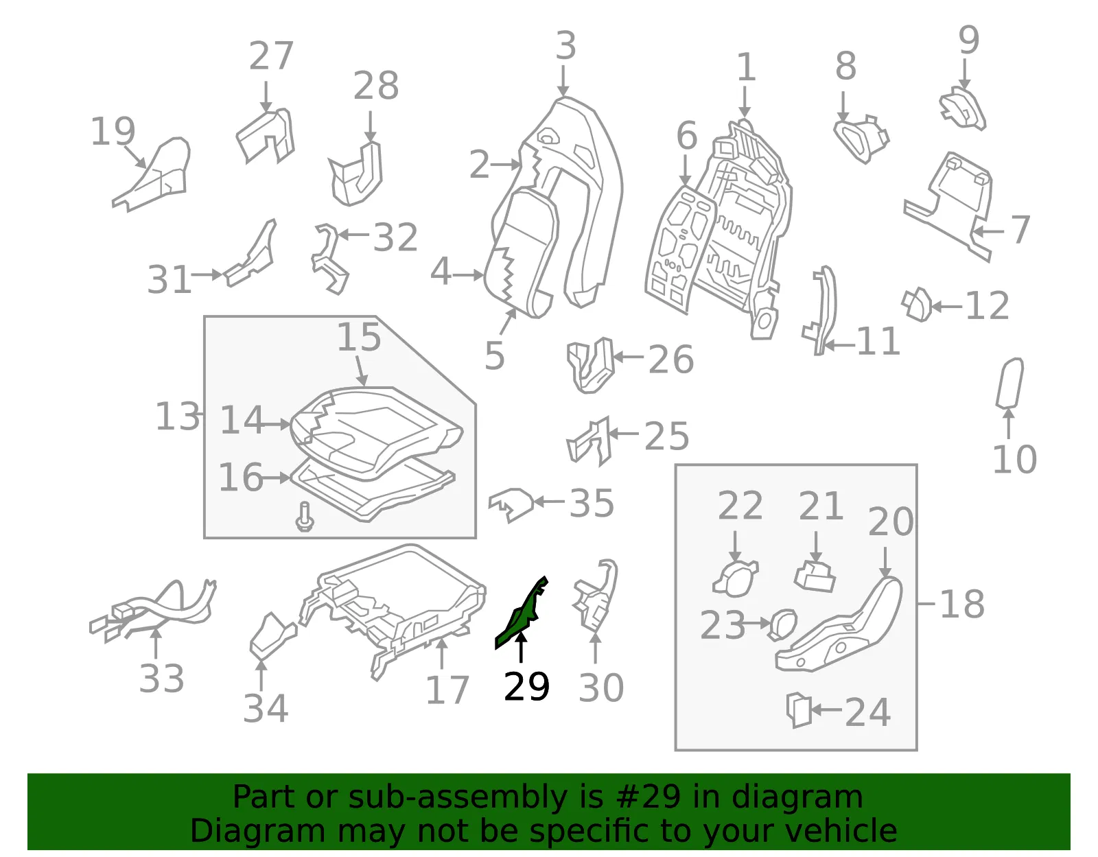 Seat Trim - Nissan (87374-JF00A) - view 2