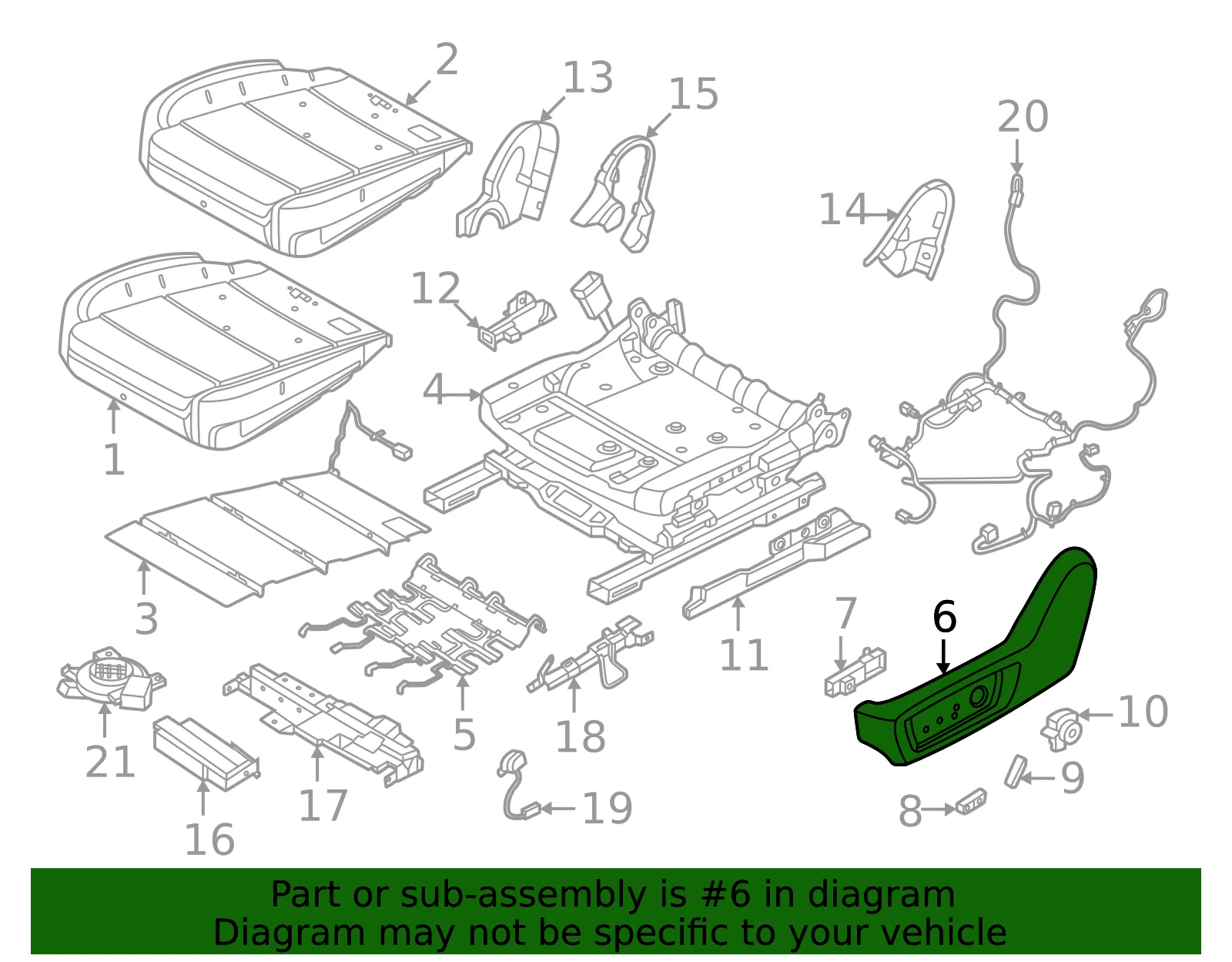 Seat Trim Panel - Nissan (87380-7BF1A) - view 2