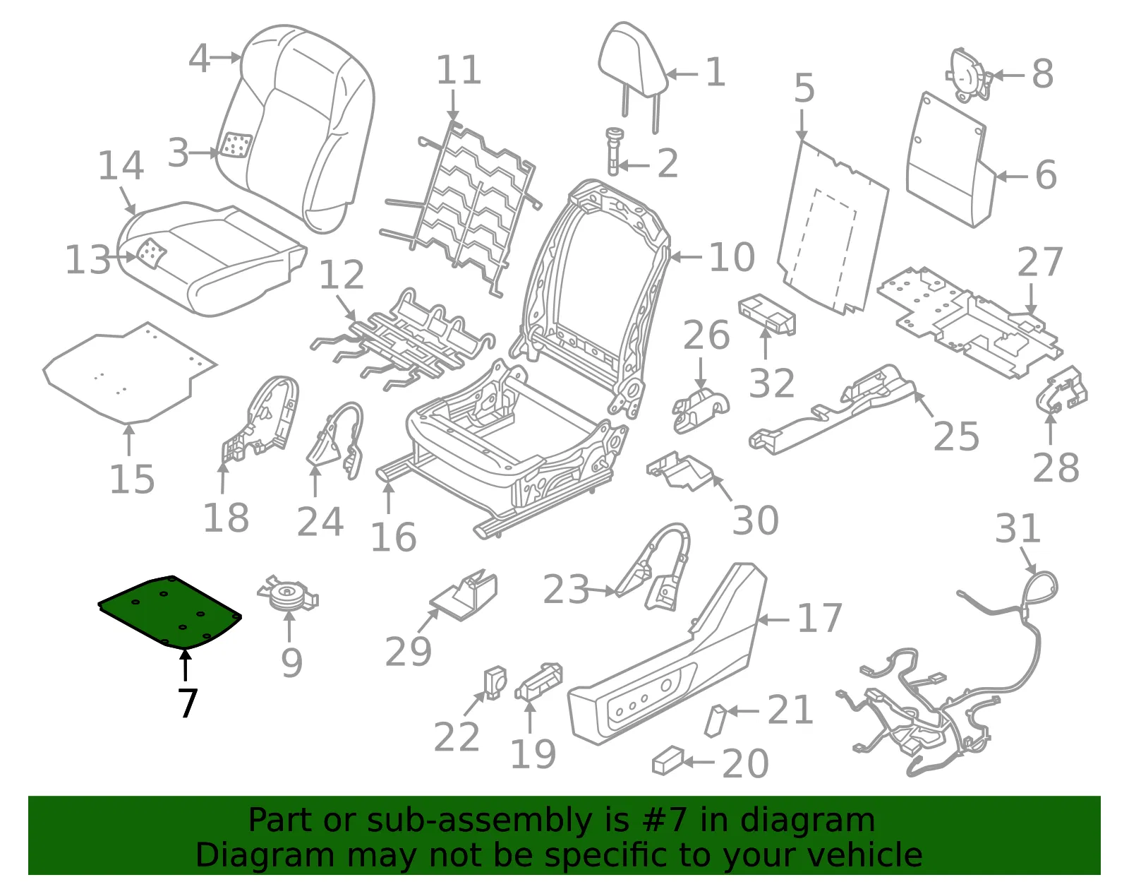 Climate Controlled Seat Duct - Nissan (873D3-6TA0A) - view 2