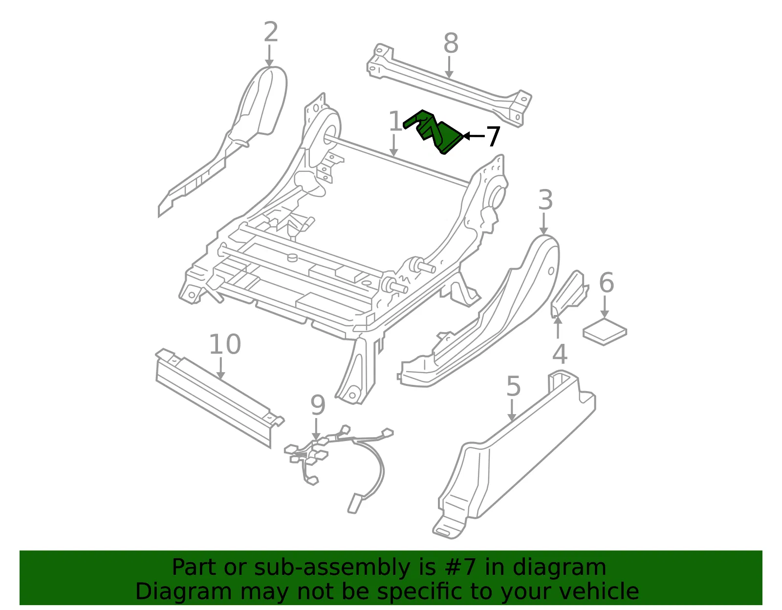 Seat Track Cover - Nissan (87558-EA000) - view 2