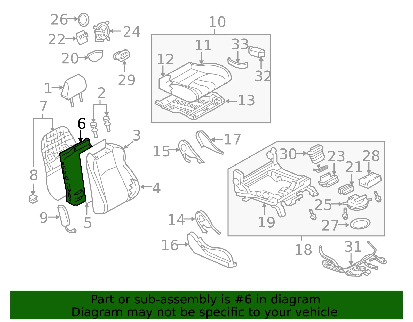 Seat Back Frame - Nissan (87601-1EB7A) - view 2