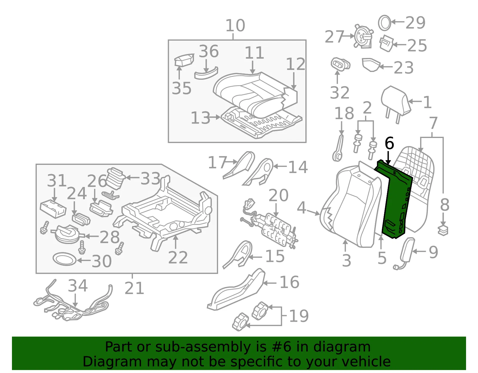 Seat Back Frame - Nissan (87601-1ED3A) - view 2
