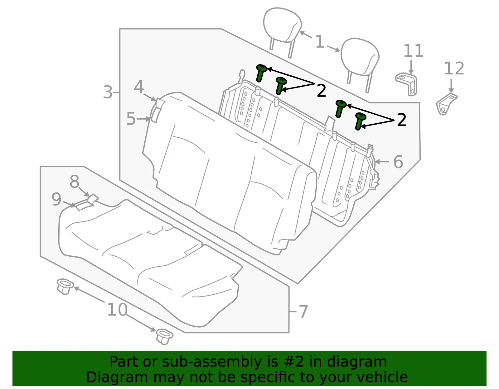 Headrest Guide - Nissan (87602-1HG0A) - view 2