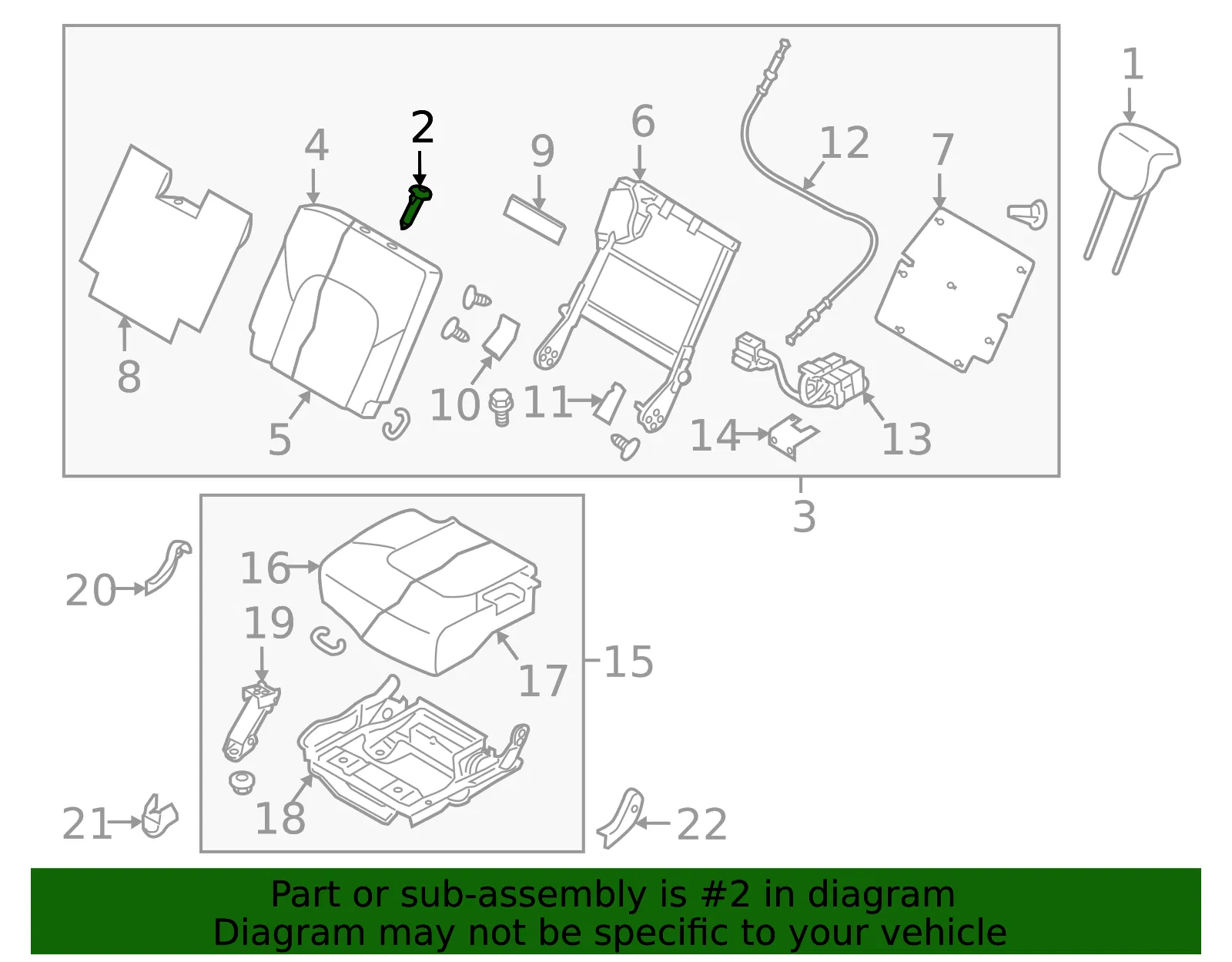 Headrest Guide - Nissan (87602-1LB0B) - view 2