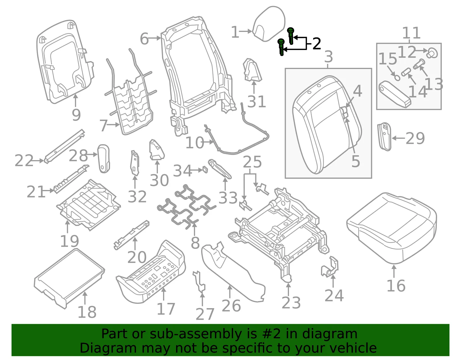 Headrest Guide - Nissan (87602-1PA0A) - view 2
