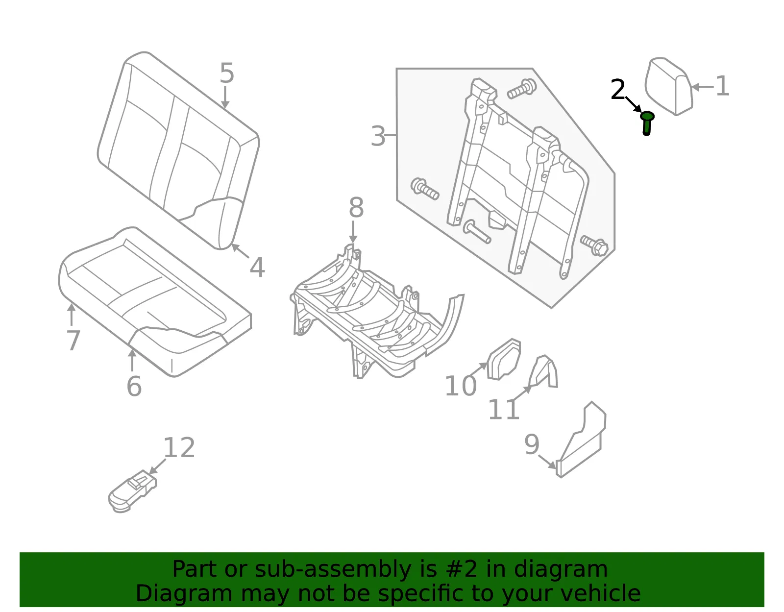 Headrest Guide - Nissan (87602-1PD0A) - view 2