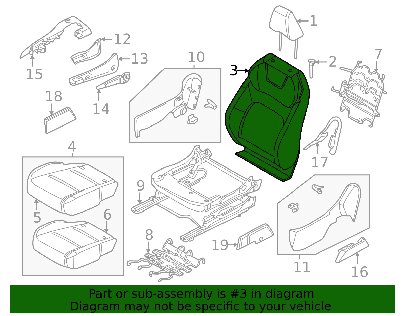Headrest Guide - Nissan (87602-5MP0A) - view 2