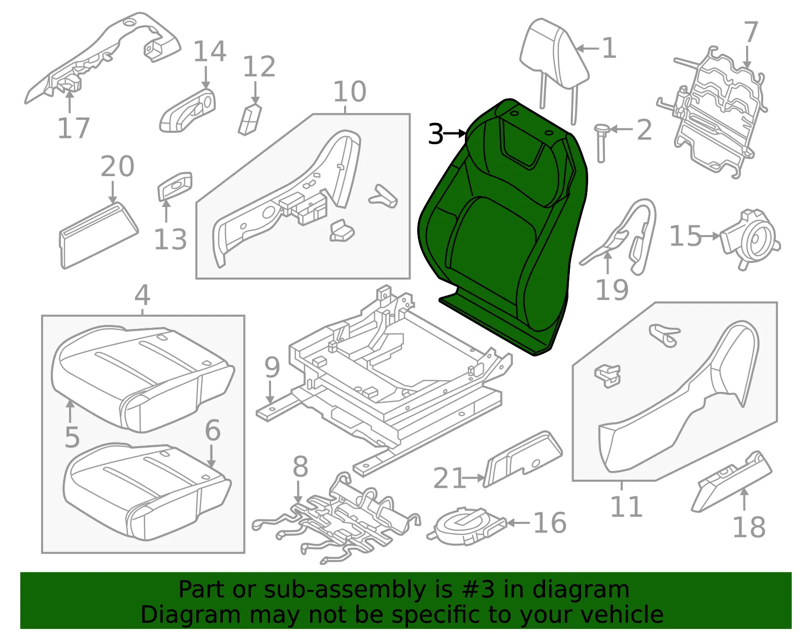 Headrest Guide - Nissan (87602-5MP0B) - view 2