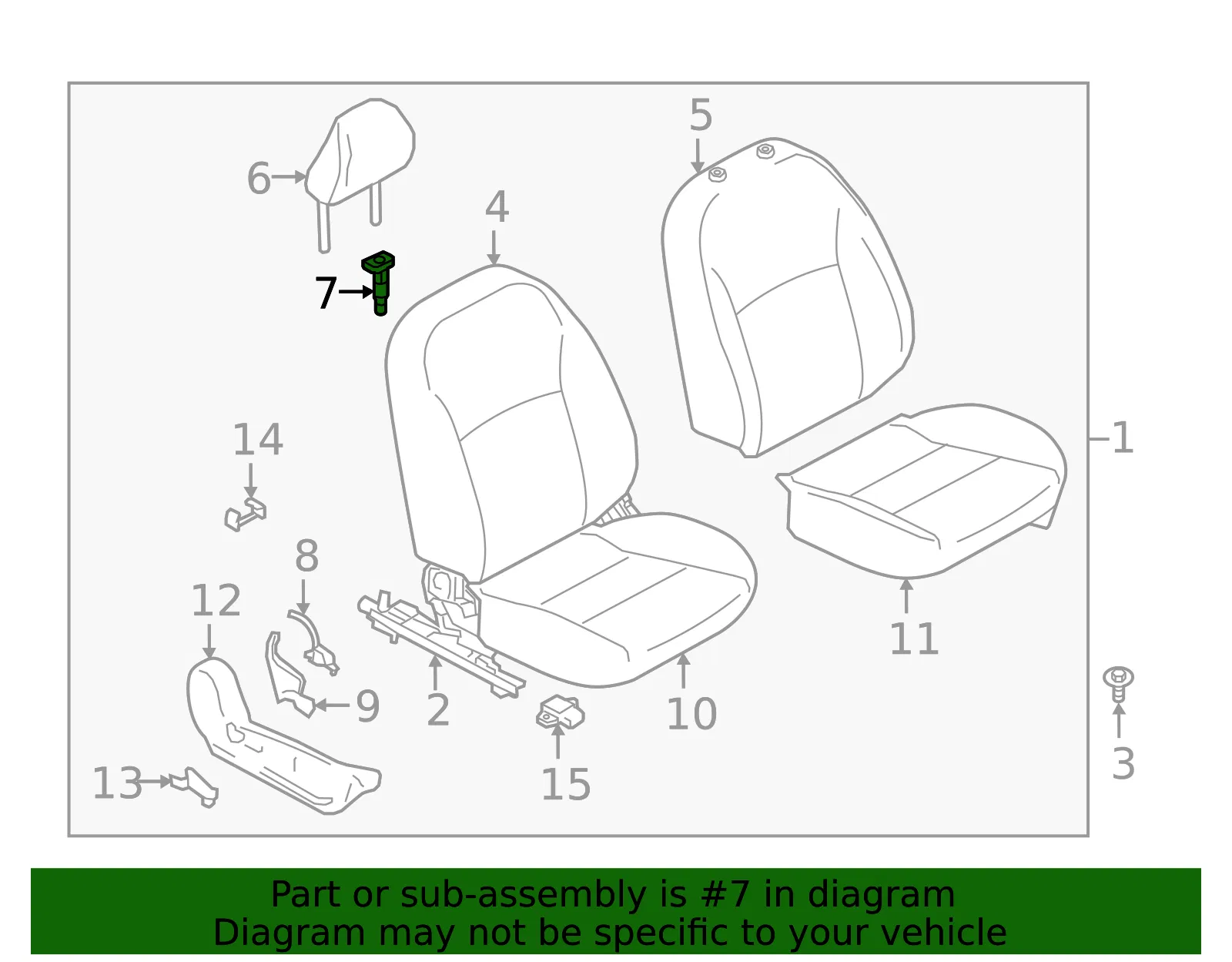 Headrest Guide - Nissan (87602-5RB0A) - view 2