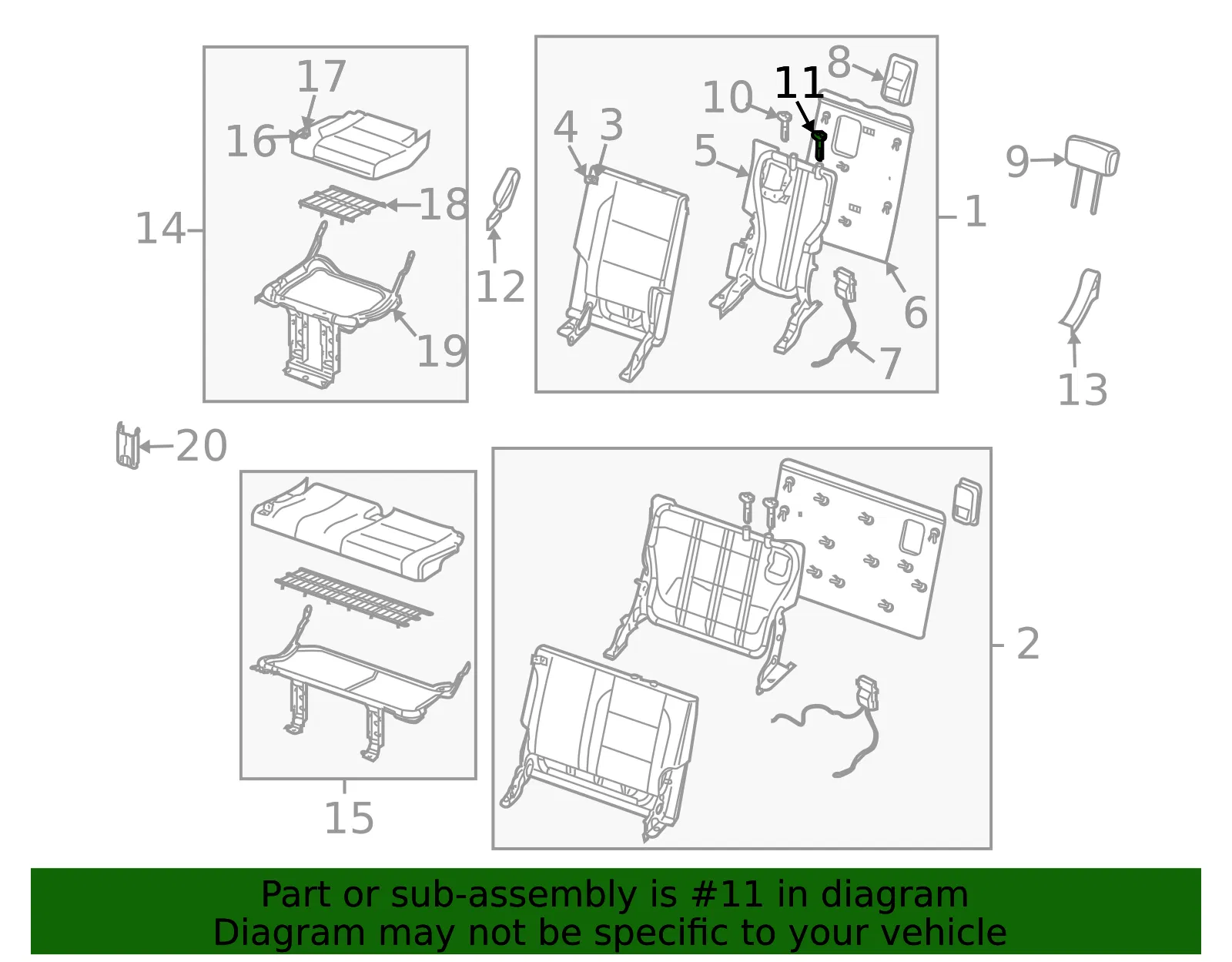 Headrest Guide - Nissan (87602-ZQ00A) - view 3
