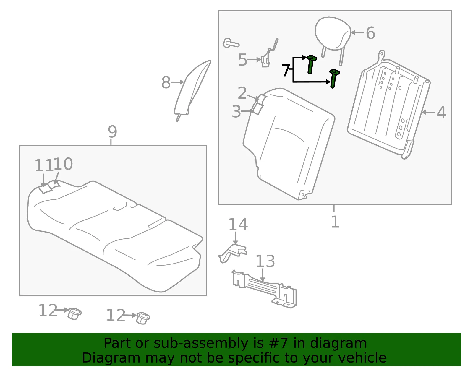 Headrest Guide - Nissan (87603-1HG0B) - view 2