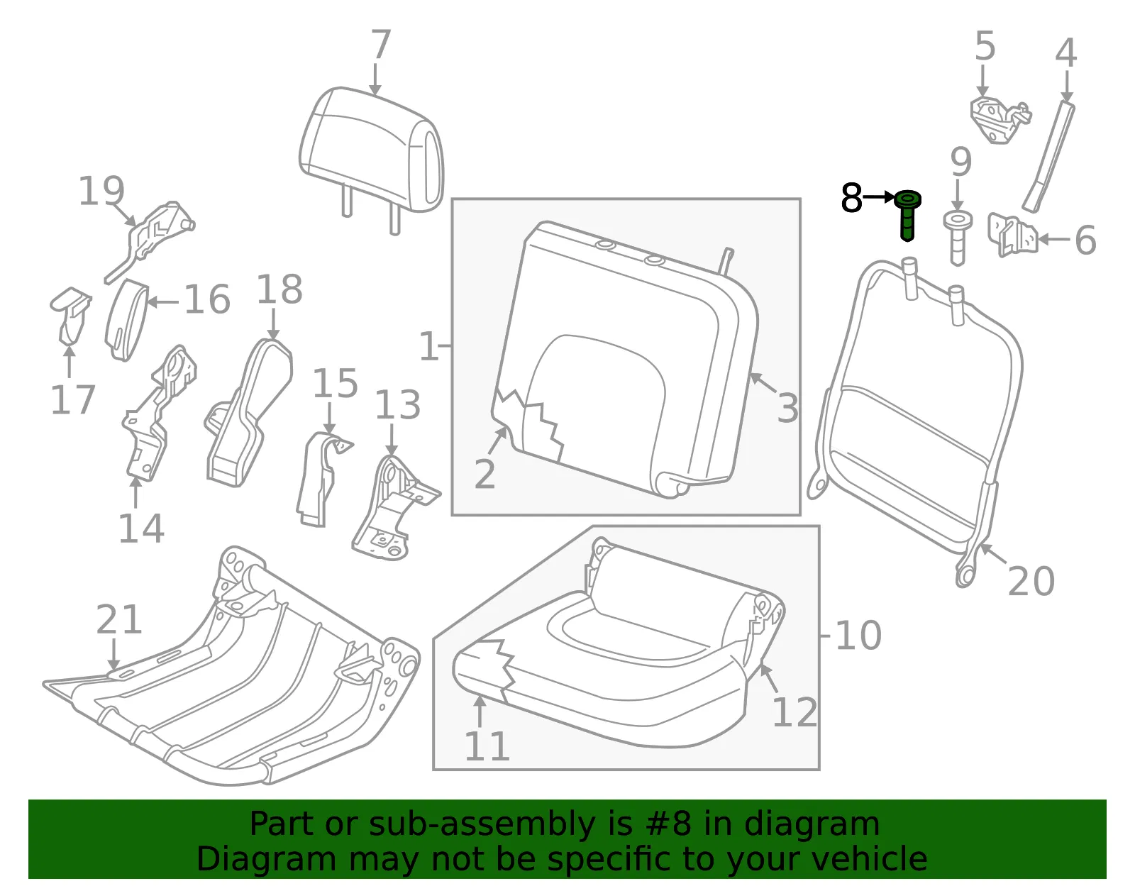 Headrest Guide - Nissan (87603-9BU0C) - view 2