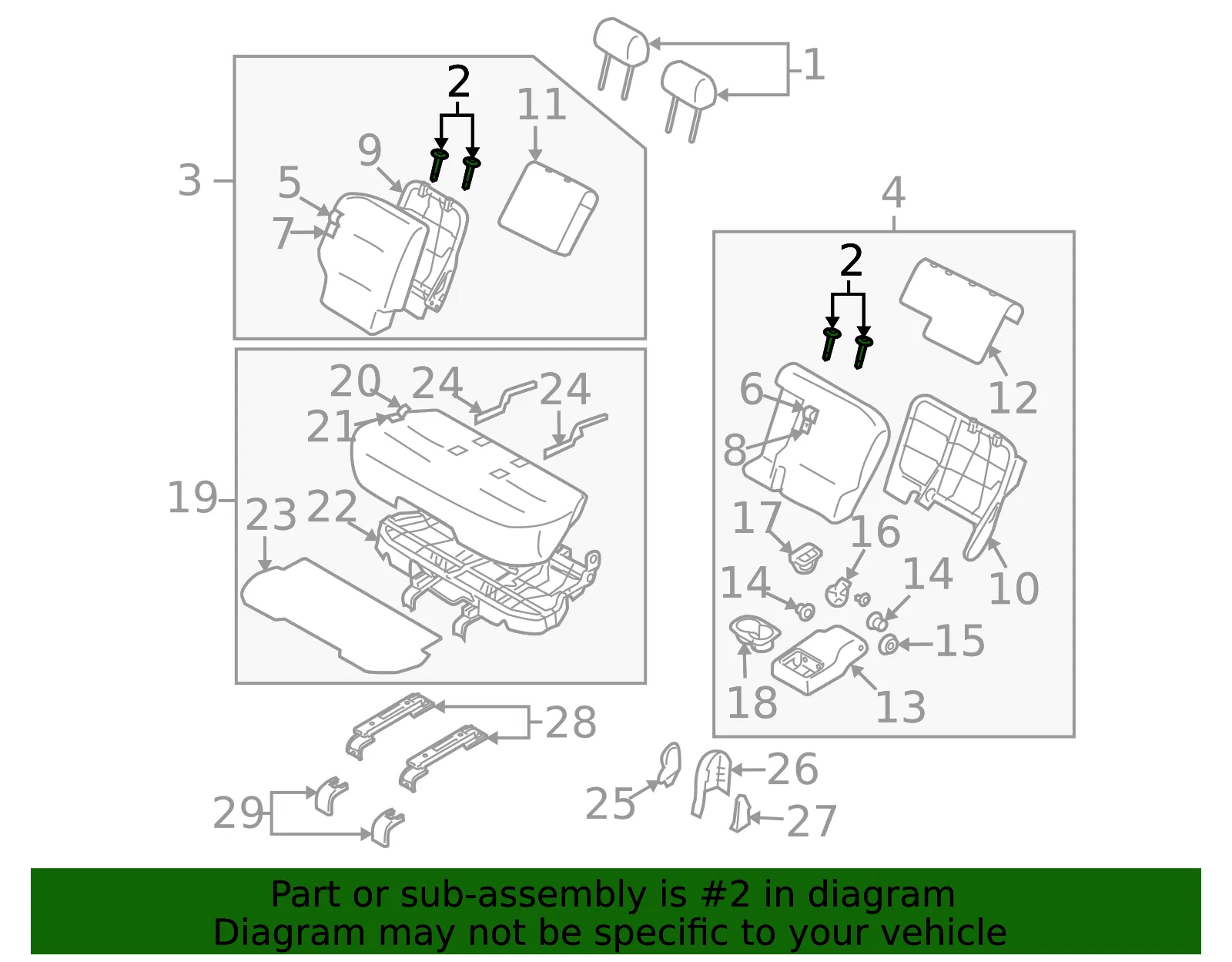 Headrest Guide - Nissan (87603-9Y000) - view 2