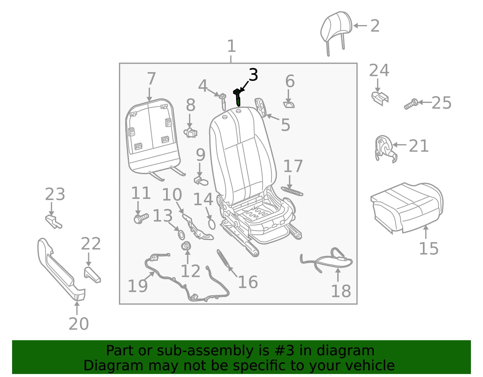 Headrest Guide - Nissan (87603-EN000) - view 2