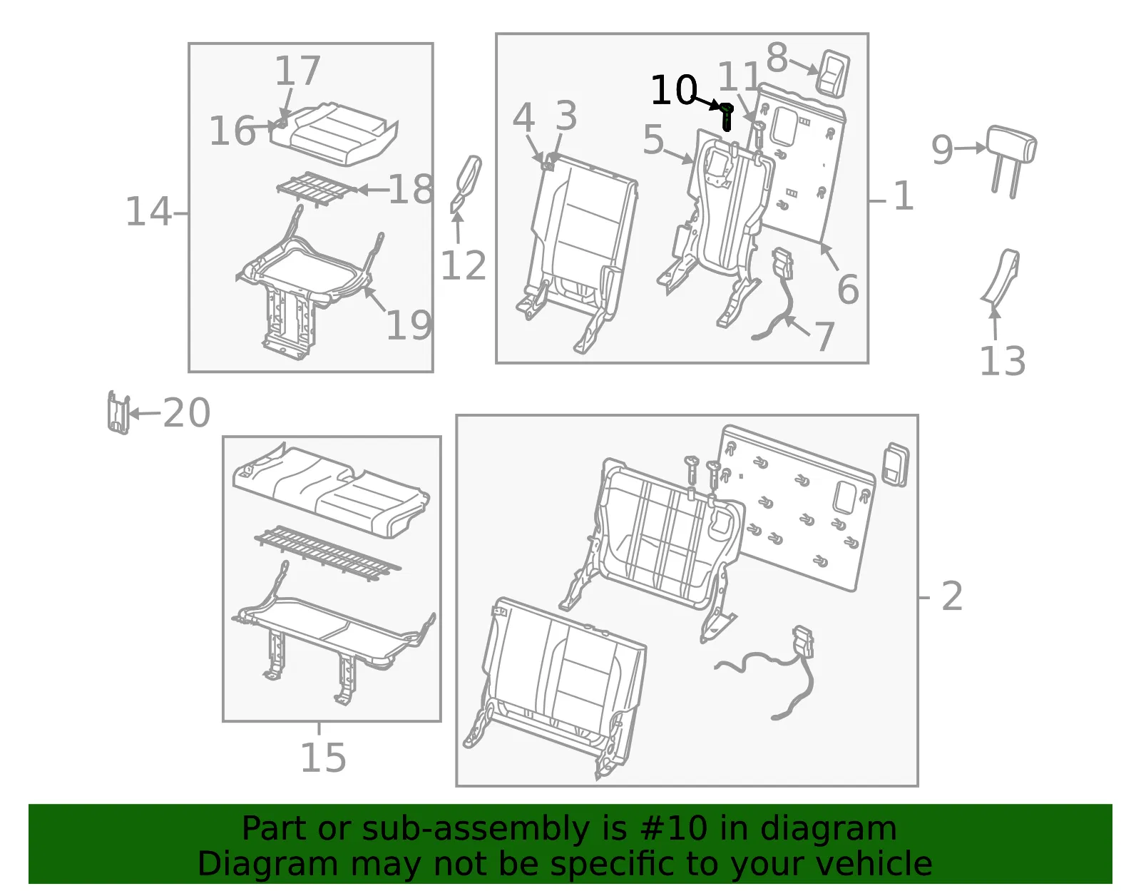 Headrest Guide - Nissan (87603-ZQ00A) - view 2