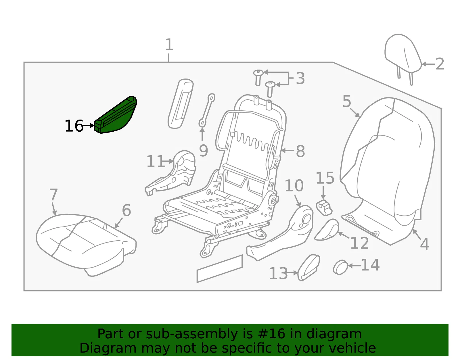 Seat Back Frame - Nissan (87750-9KN1C) - view 2