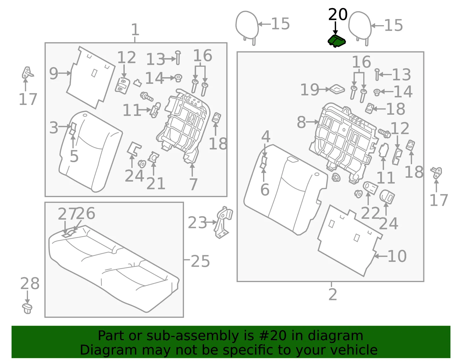 Seat Belt Guide - Nissan (87834-3NF0A) - view 2