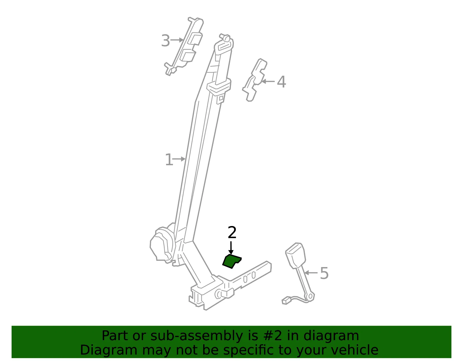 Seat Belt Anchor Plate Cover - Nissan (87836-9UA0A) - view 2