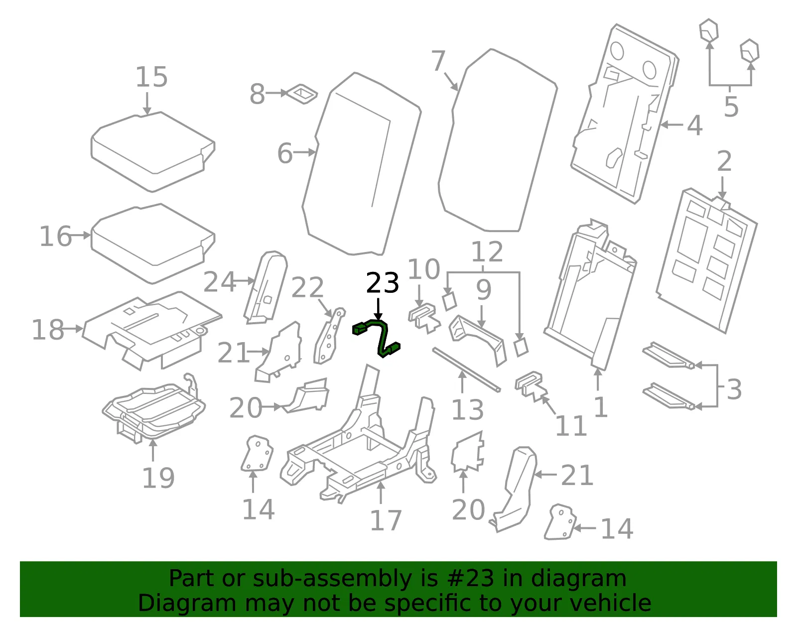 Folding Seat Release Cable - Nissan (87858-EZ00A) - view 2