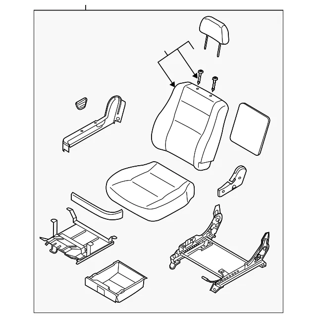 Seat Assembly - Passenger Side (RH) - Kia (88004-3E072CY2)