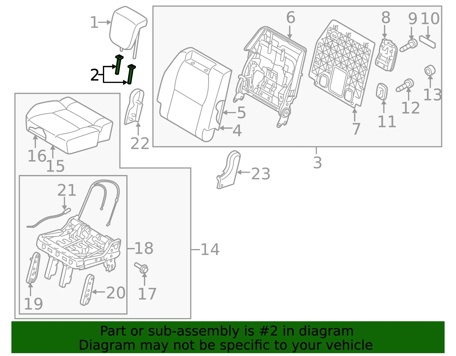 Headrest Guide - Kia (88045-A3000DAA) - view 2