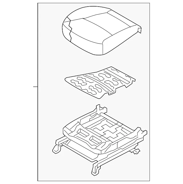 Cushion Assembly - Driver's Side (LH) - Kia (88100-1U340ALX)