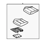 Cushion Assembly - Kia (88100-D9BA0D95) - view 3