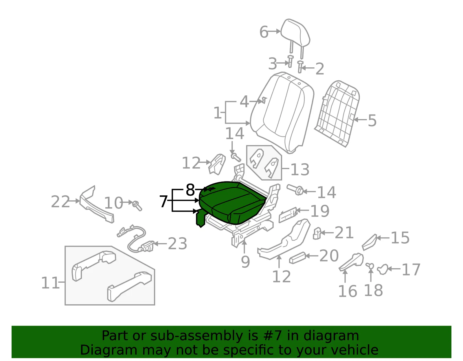 Seat Cushion - Kia (88101-1D450463) - view 2